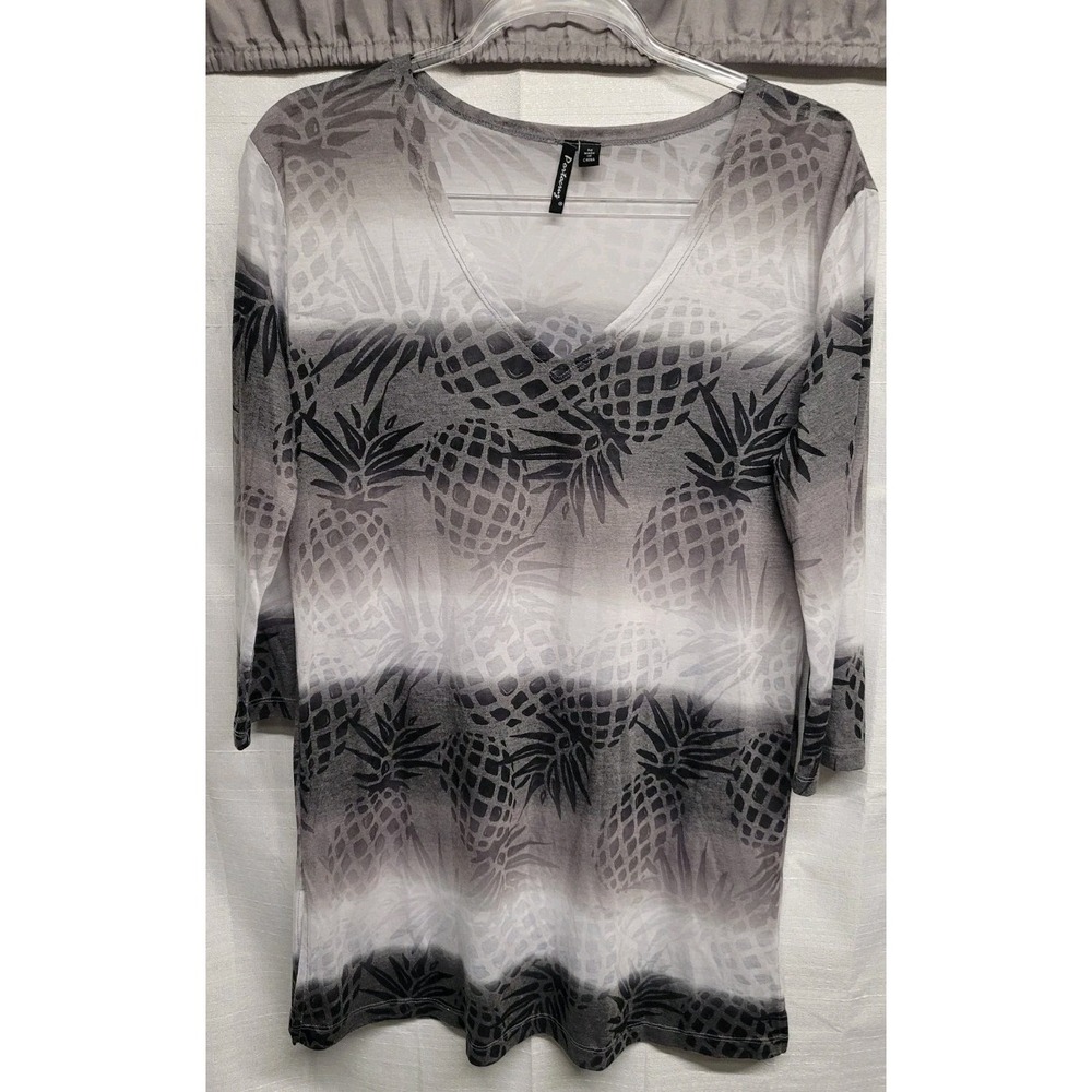 Portocruz Womens M Jersey Tunic Coverup Pineapple Resort Wear Beach Pool